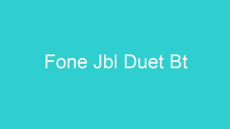 Fone Jbl Duet Bt