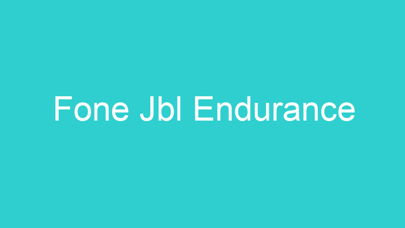 Fone Jbl Endurance