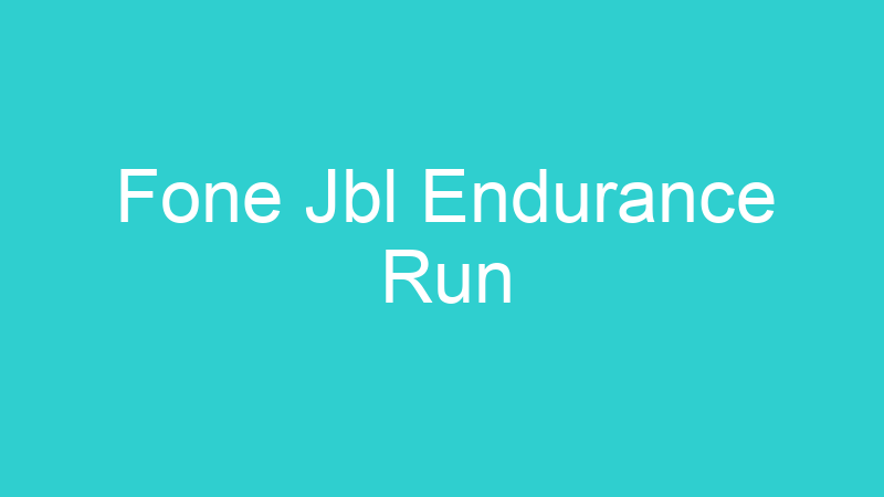 Fone Jbl Endurance Run