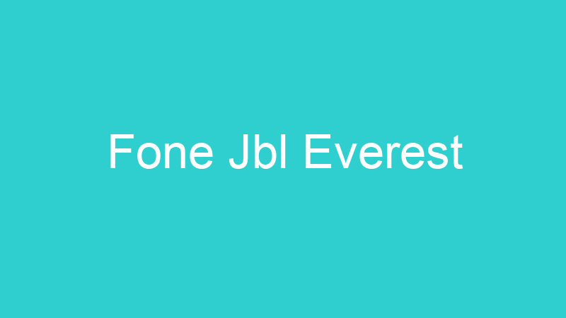 Fone Jbl Everest