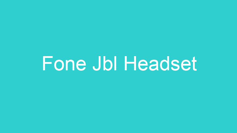 Fone Jbl Headset