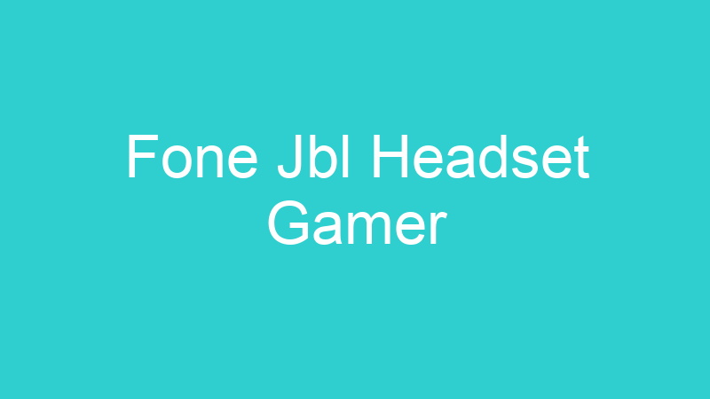 Fone Jbl Headset Gamer