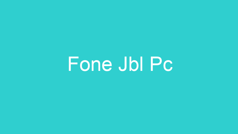 Fone Jbl Pc