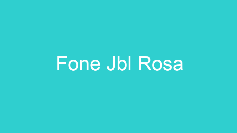 Fone Jbl Rosa