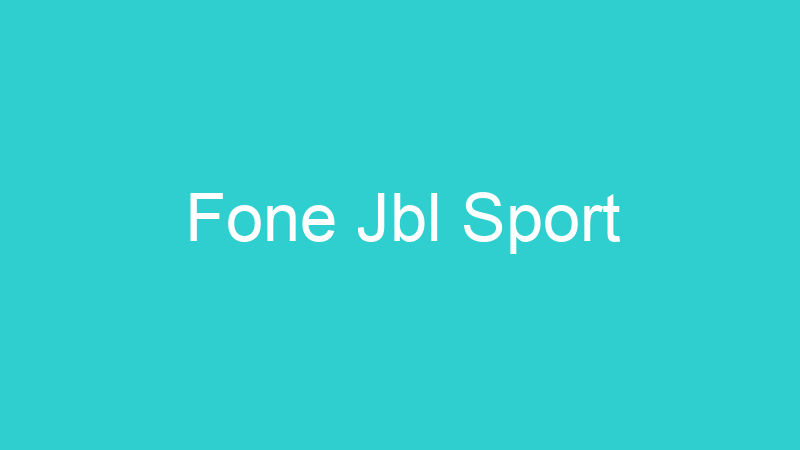Fone Jbl Sport