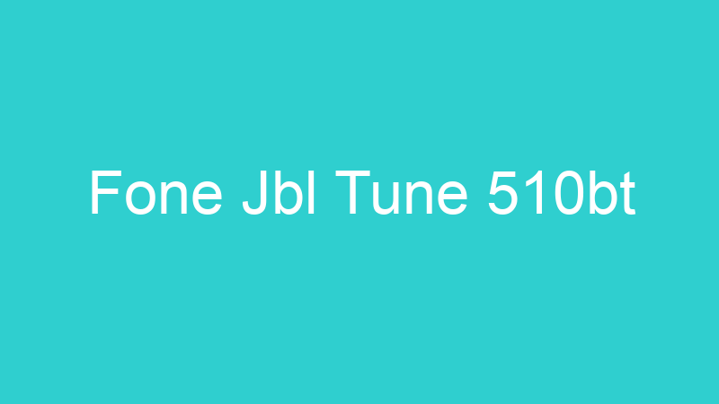 Fone Jbl Tune 510bt