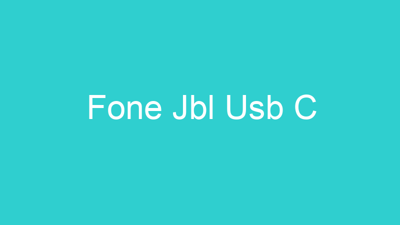 Fone Jbl Usb C
