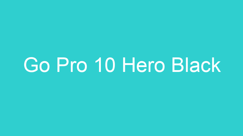 Go Pro 10 Hero Black
