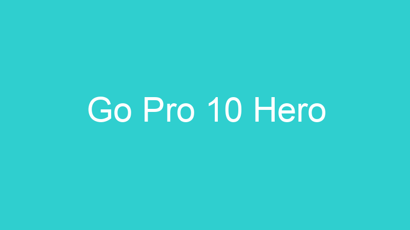 Go Pro 10 Hero
