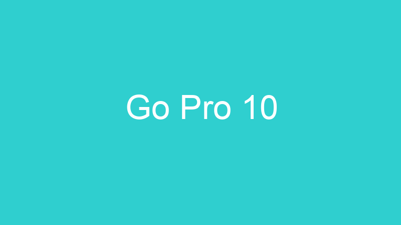Go Pro 10