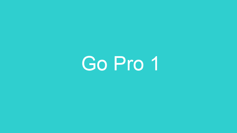 Go Pro 1
