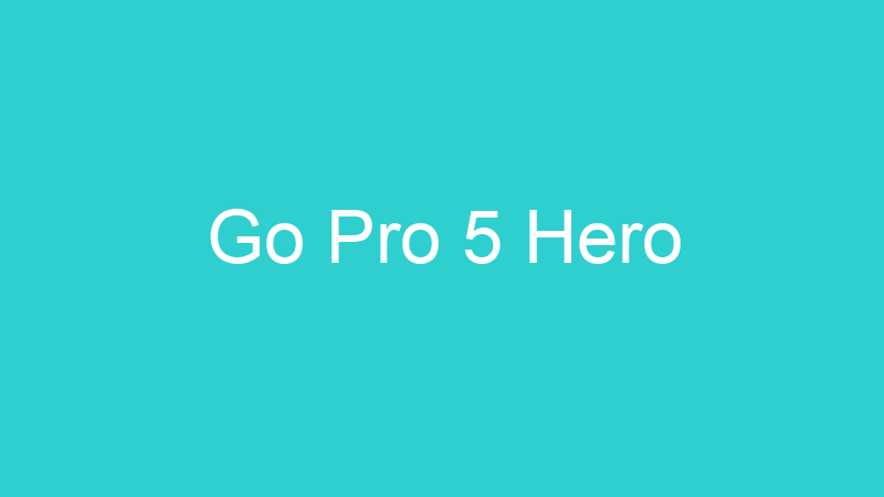 Go Pro 5 Hero