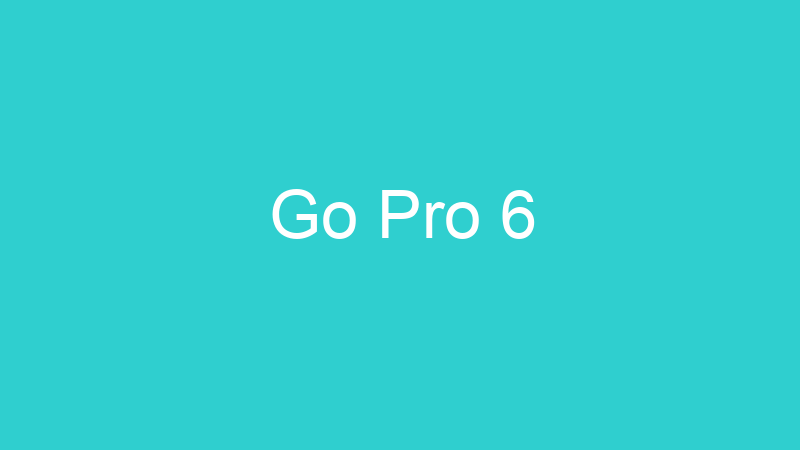 Go Pro 6