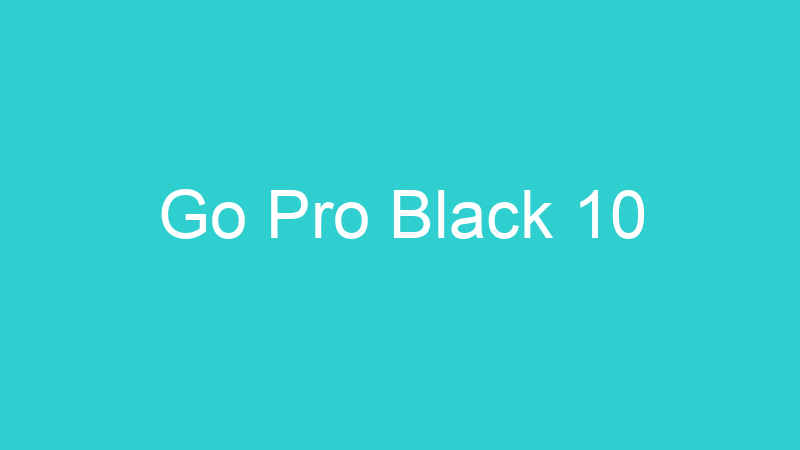 Go Pro Black 10