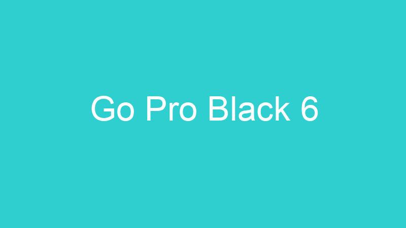 Go Pro Black 6