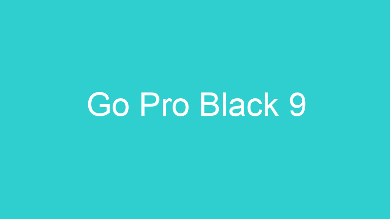 Go Pro Black 9