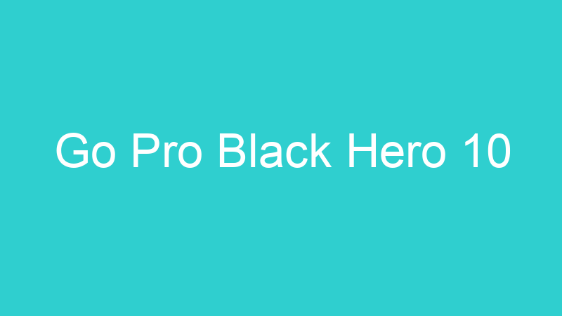 Go Pro Black Hero 10