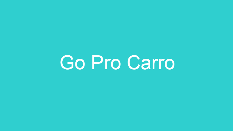 Go Pro Carro