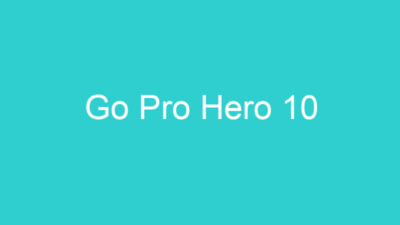 Go Pro Hero 10