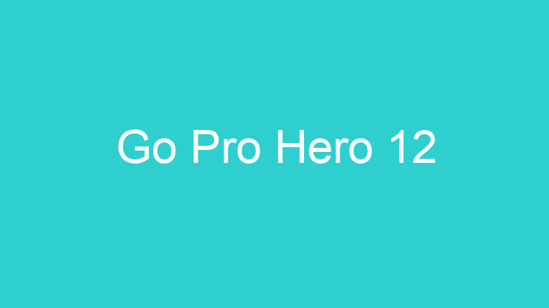 Go Pro Hero 12