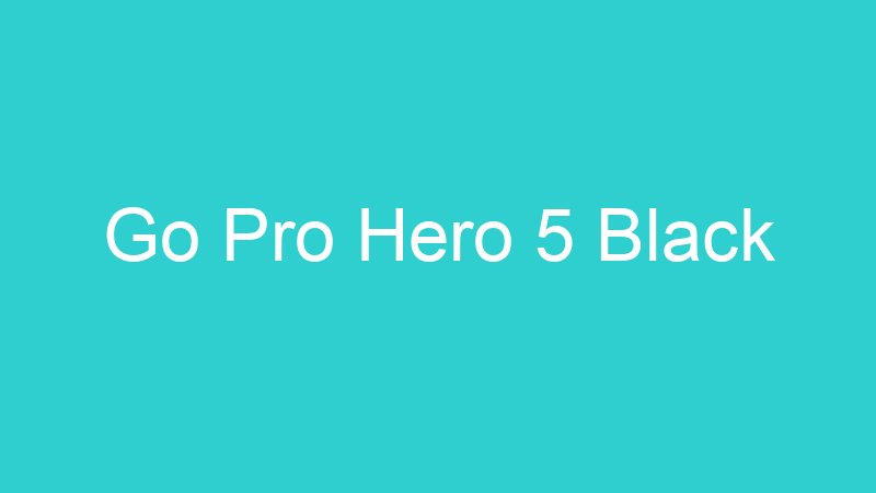 Go Pro Hero 5 Black