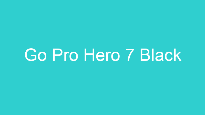 Go Pro Hero 7 Black