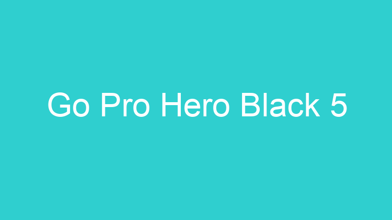 Go Pro Hero Black 5