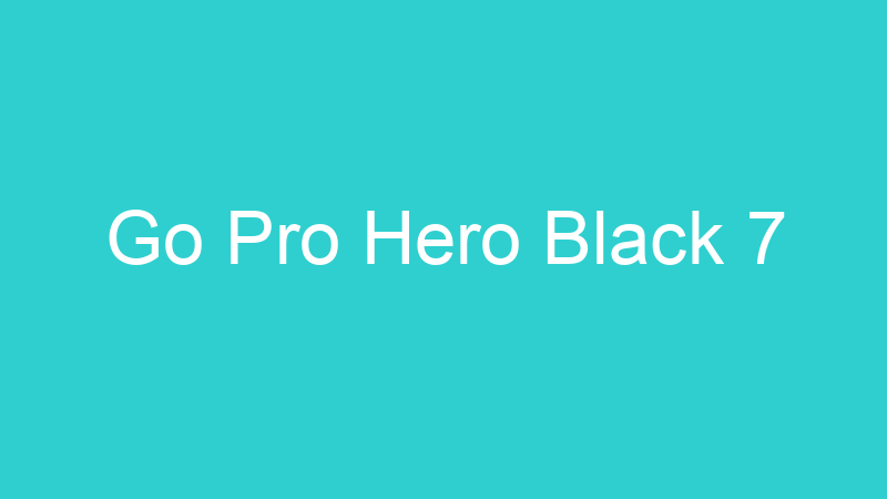 Go Pro Hero Black 7