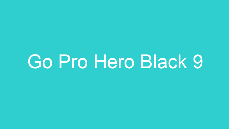 Go Pro Hero Black 9