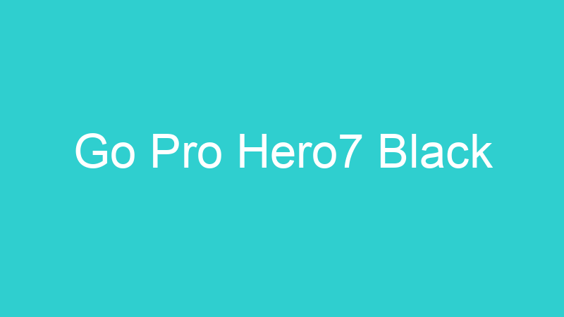 Go Pro Hero7 Black