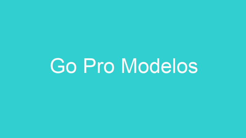 Go Pro Modelos