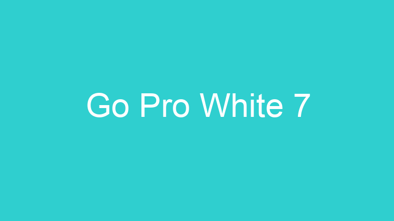 Go Pro White 7