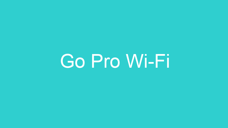Go Pro Wi-Fi