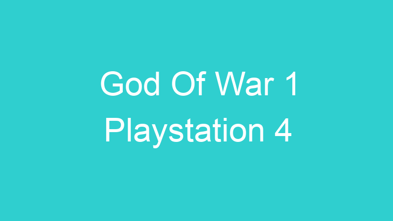 God Of War 1 Playstation 4