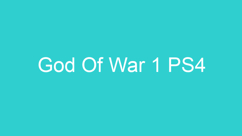 God Of War 1 PS4