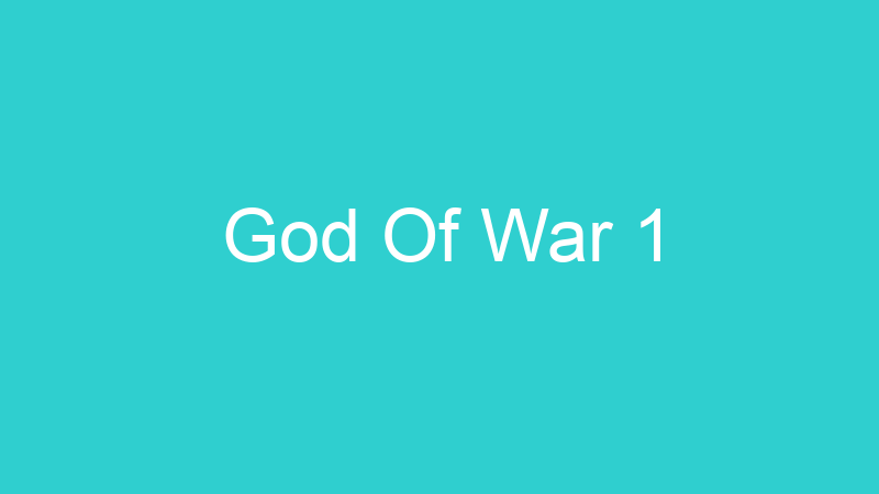 God Of War 1