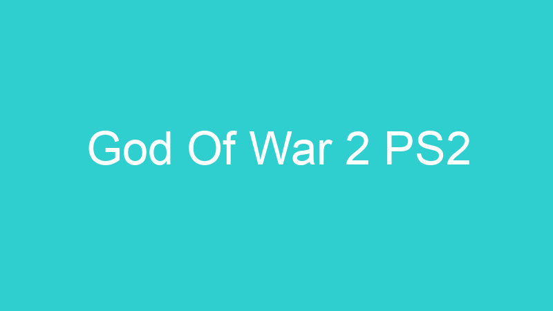 God Of War 2 PS2