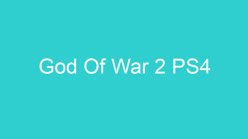God Of War 2 PS4