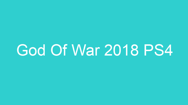 God Of War 2018 PS4