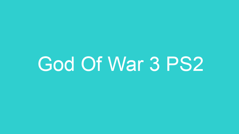 God Of War 3 PS2