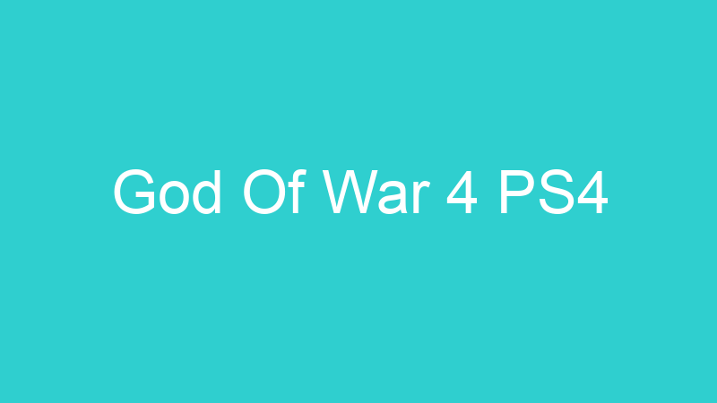 God Of War 4 PS4