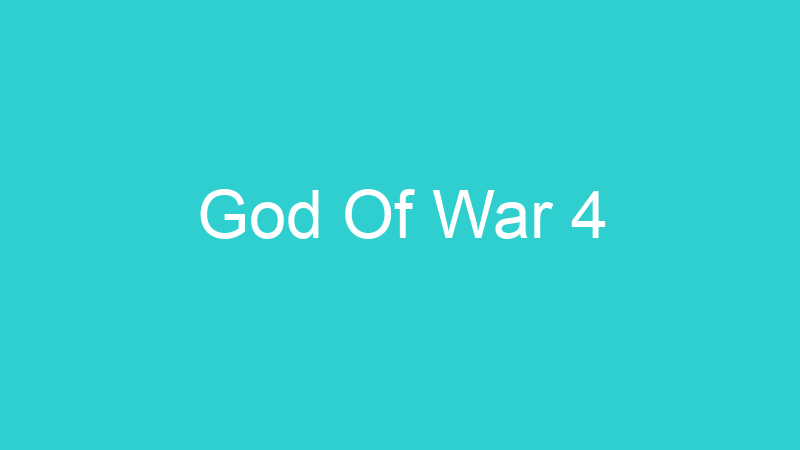 God Of War 4