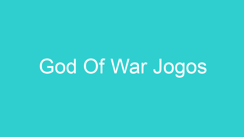 God Of War Jogos