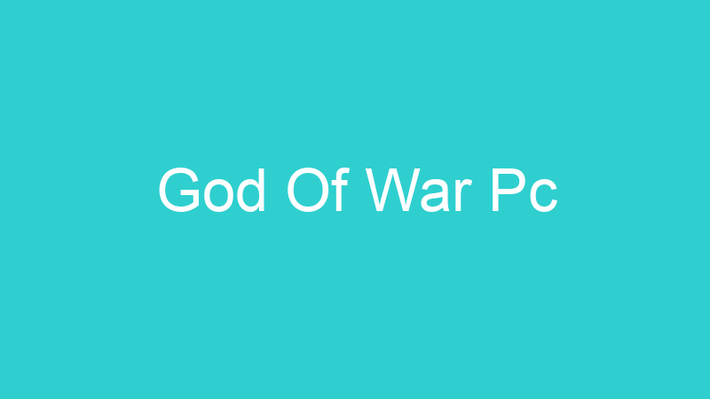 God Of War Pc