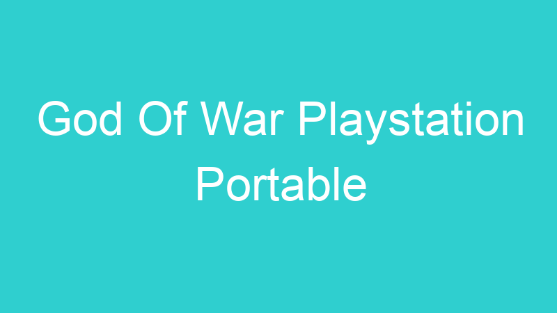 God Of War Playstation Portable