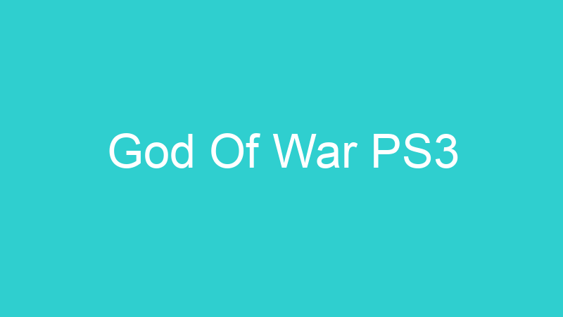 God Of War PS3