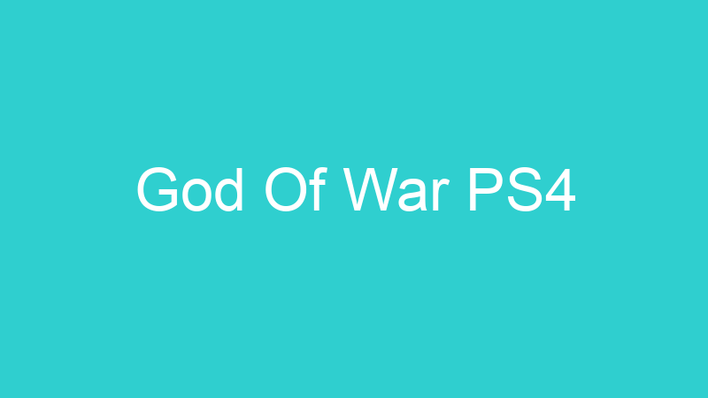 God Of War PS4