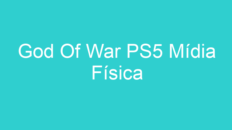 God Of War PS5 Mídia Física
