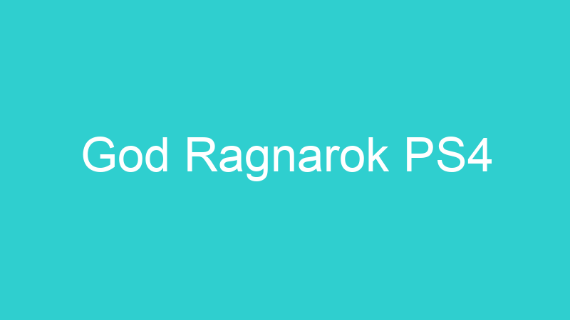 God Ragnarok PS4