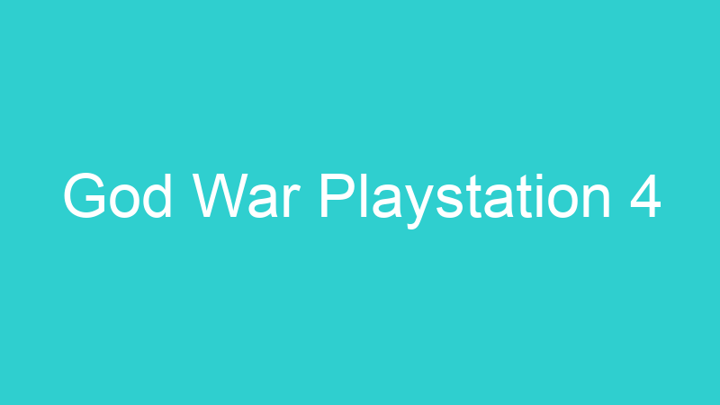 God War Playstation 4